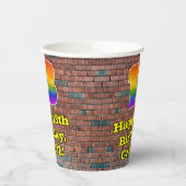 13誕生日:おもしろいグラフィティインスパイアレインボー13 紙コップ (左)