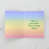 13誕生日—おもしろいケーキ&キャンドル、名前をカスタムする付き カード (内部)