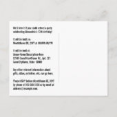 13誕生日-おもしろい花火、レインボールック"13" ポストカード (裏面)