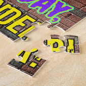 13誕生日~おもしろい、アーバングラフィティインスパイアルック ジグソーパズル (側面)