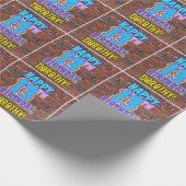 13誕生日:おもしろい、アーバングラフィティインスパイアルック ラッピングペーパー (角)