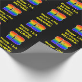 13誕生日:おもしろい、カラフルレインボーインスパイア# 13 ラッピングペーパー (角)