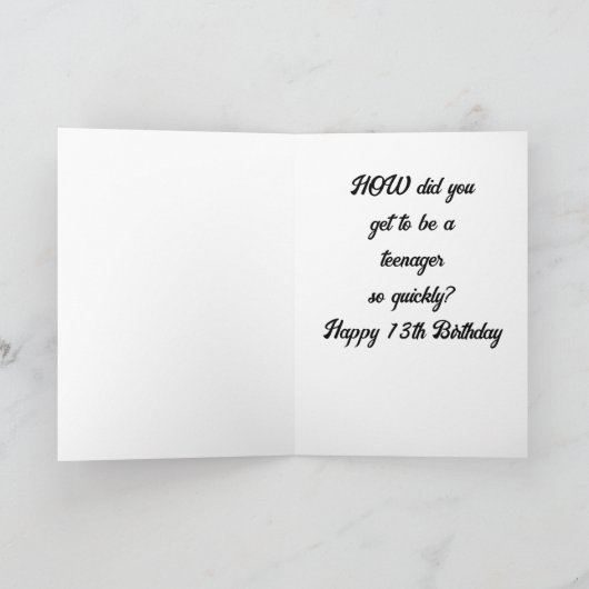 **13誕生日**どうだった???? カード (内部)