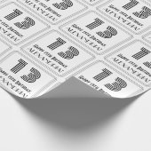 13誕生日:アールデコインスパイアスタイル「13」 +名前 ラッピングペーパー (角)