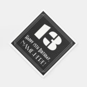 13誕生日:インスパイアアールデコ検索"13" +名前 スタンダードランチョンナプキン (角)