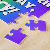 13誕生日: カラフル、おもしろいレインボーパターン# 13 ジグソーパズル (側面)