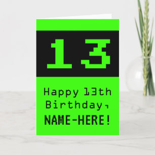 13誕生日:ネディ/オタク系のスタイル「13」と名前 カード