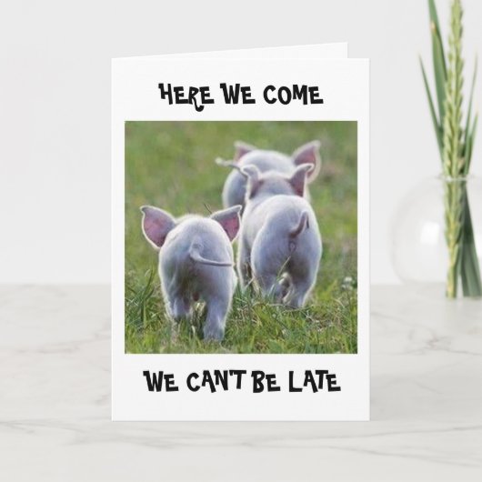 **13誕生日**急いで遅れません!カード カード (正面)