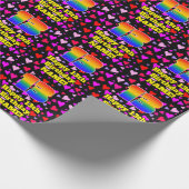 13誕生日：愛するハートパターン、虹# 13 ラッピングペーパー (角)