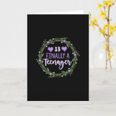 13誕生日「最後に女の子のための10代の若者」 カード (黄色い花)