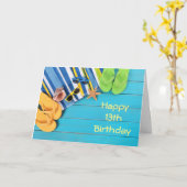 ***13誕生日***私のFAVビーチBUMを願う カード (黄色い花)
