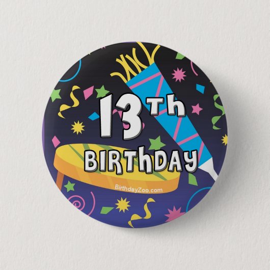 13誕生日 缶バッジ (正面)