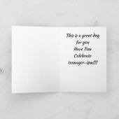 **13誕生日**良い卵からの願い!カード カード (内部)