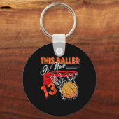 13誕生日Bysketbyllおもしろい13歳の子供 キーホルダー (正面)