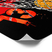 13誕生日Bysketbyllおもしろい13歳の子供 ポスター (角)