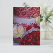 1304-結婚式のケーキ・花束・指輪 招待状 (スタンド正面)