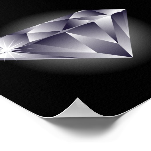 1307552490_Vector_Clip art silver diamond black ポスター (角)