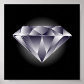 1307552490_Vector_Clip art silver diamond black ポスター (正面)