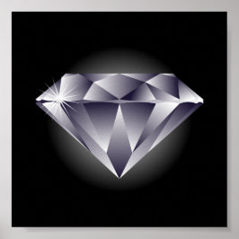 1307552490_Vector_Clip art silver diamond black ポスター