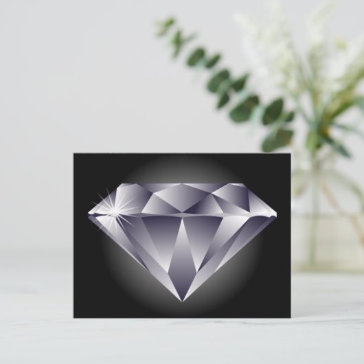 1307552490_Vector_Clip art silver diamond black ポストカード (スタンド正面)