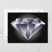 1307552490_Vector_Clip art silver diamond black ポストカード (正面/裏面)