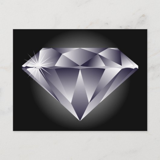 1307552490_Vector_Clip art silver diamond black ポストカード (正面)