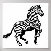 1308759321_Vector_Clip art Zebra cartoon wild ポスター (正面)