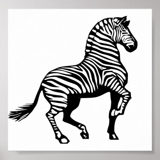 1308759321_Vector_Clip art Zebra cartoon wild ポスター (正面)