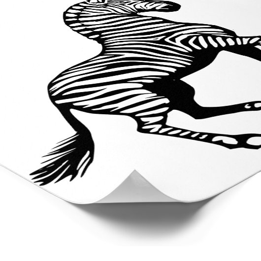 1308759321_Vector_Clip art Zebra cartoon wild ポスター (角)