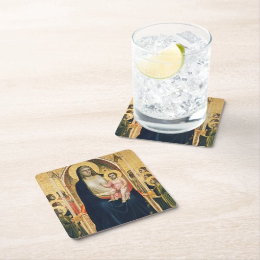 〒130-1310ジョット市オグニサンティマドンナ スクエアペーパーコースター (インサイチュ)