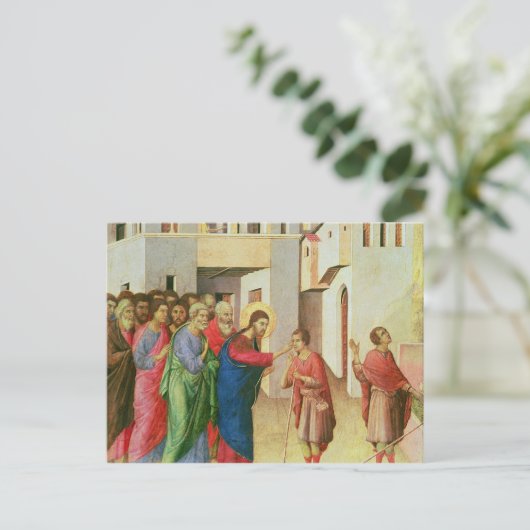 1311年、イエスは盲人の目生まれを開く ポストカード (スタンド正面)