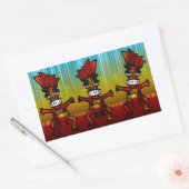 1312743176_Vector_ClipアートハワイアンTiki men 長方形シール (封筒)