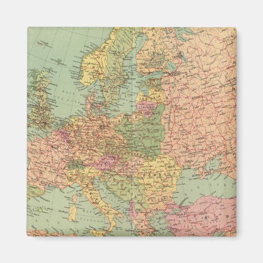 1314年の政治ヨーロッパ マグネット (正面)