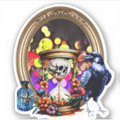 131.カラスとスカル シール (正面)