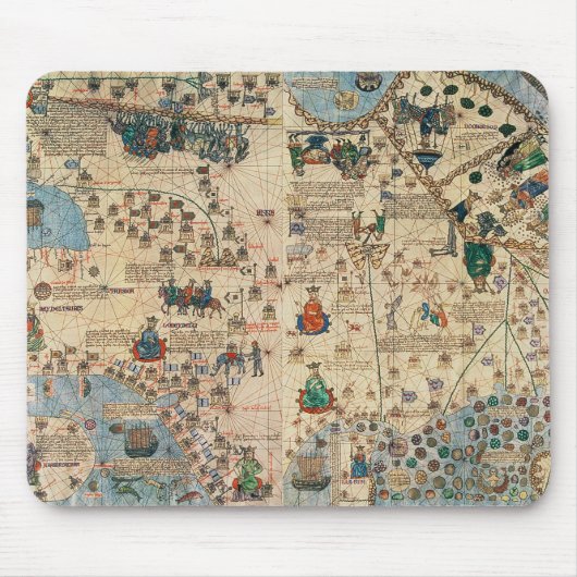 131-0058260/1カタロニアの地図書: Ja著アジアの詳細、 マウスパッド (正面)