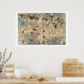 131-0058260/1 Catalan Atlas：アジア詳細、Ja ポスター (キッチン)