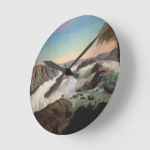 131-0059242パウロアルフォンソの滝1850年 ラウンド壁時計 (傾斜)