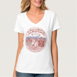 132回目の祝祭レディースVネック Tシャツ