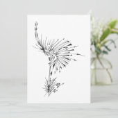 132 Black White Abstract Tribal Tattoo Art サンキューカード (スタンド正面)