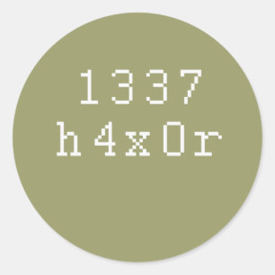 1337 h4ck3r ラウンドシール