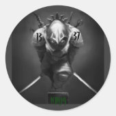 1337 Ninj4 ラウンドシール (正面)