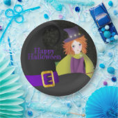 133.よい魔女と帽子 ペーパープレート (パーティー)