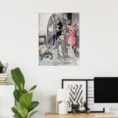 133.ウサギとカメ ポスター (ホームオフィス)