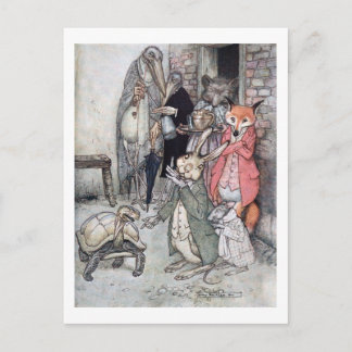 133.ウサギとカメ ポストカード