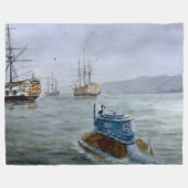 133.カメ フリースブランケット (正面(横))