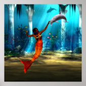 133.人魚とイルカ ポスター (正面)