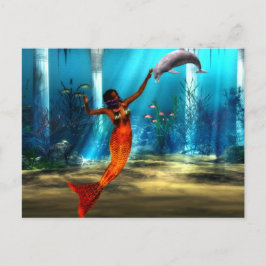 133.人魚とイルカ ポストカード