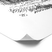 133.白うさぎ ポスター (角)