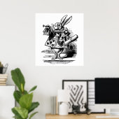 133.白うさぎ ポスター (ホームオフィス)