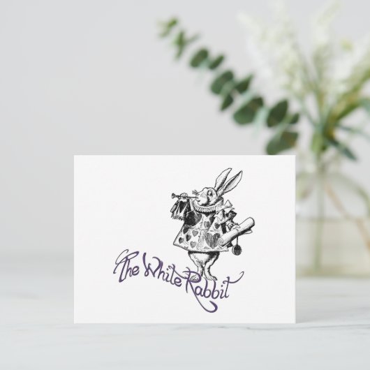 133.白うさぎ ポストカード (スタンド正面)